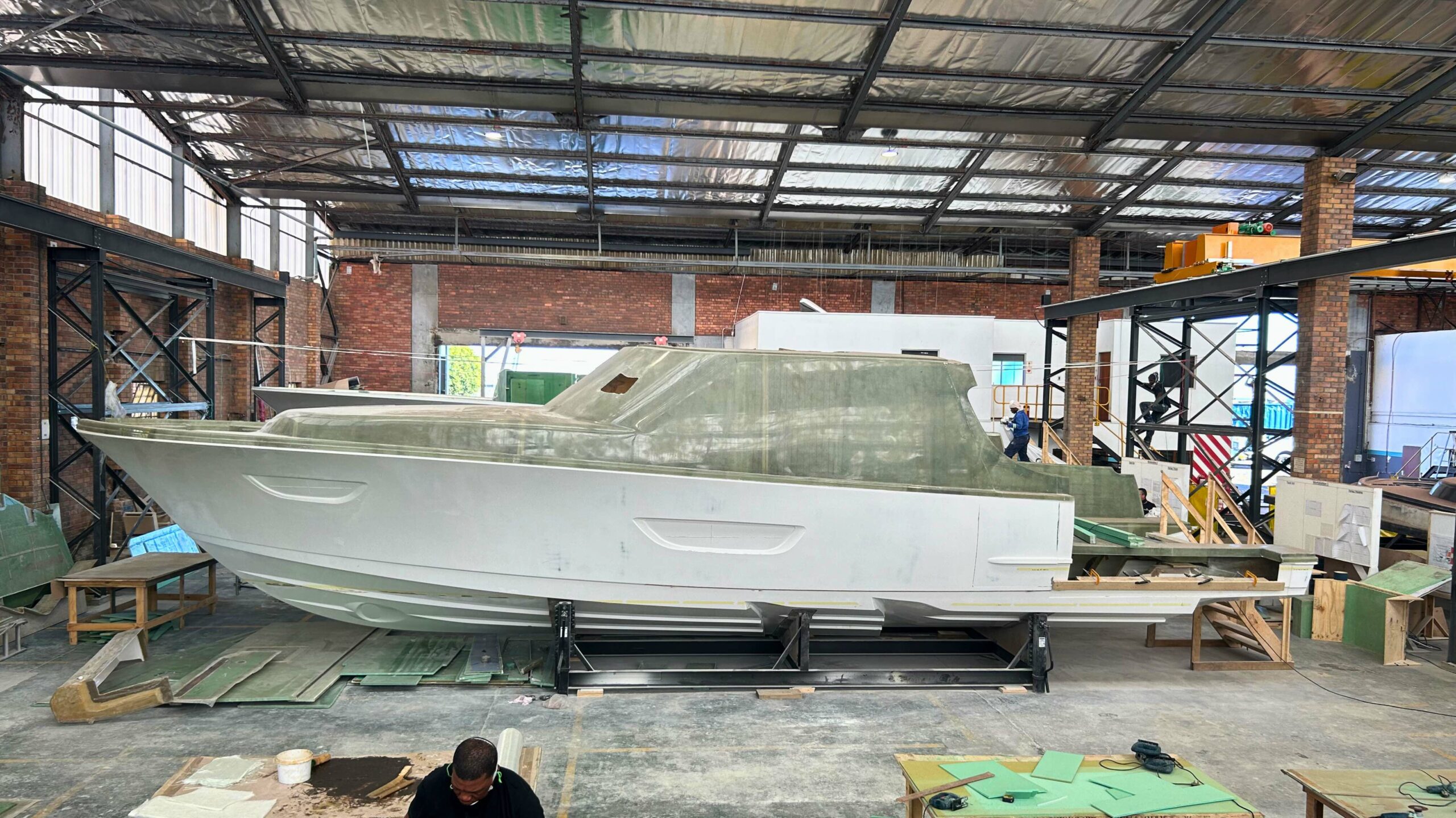 ECLIPSE Hull 1 in the factory with the Skinny scaled